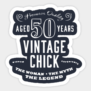 vintage chick - 50th Sticker